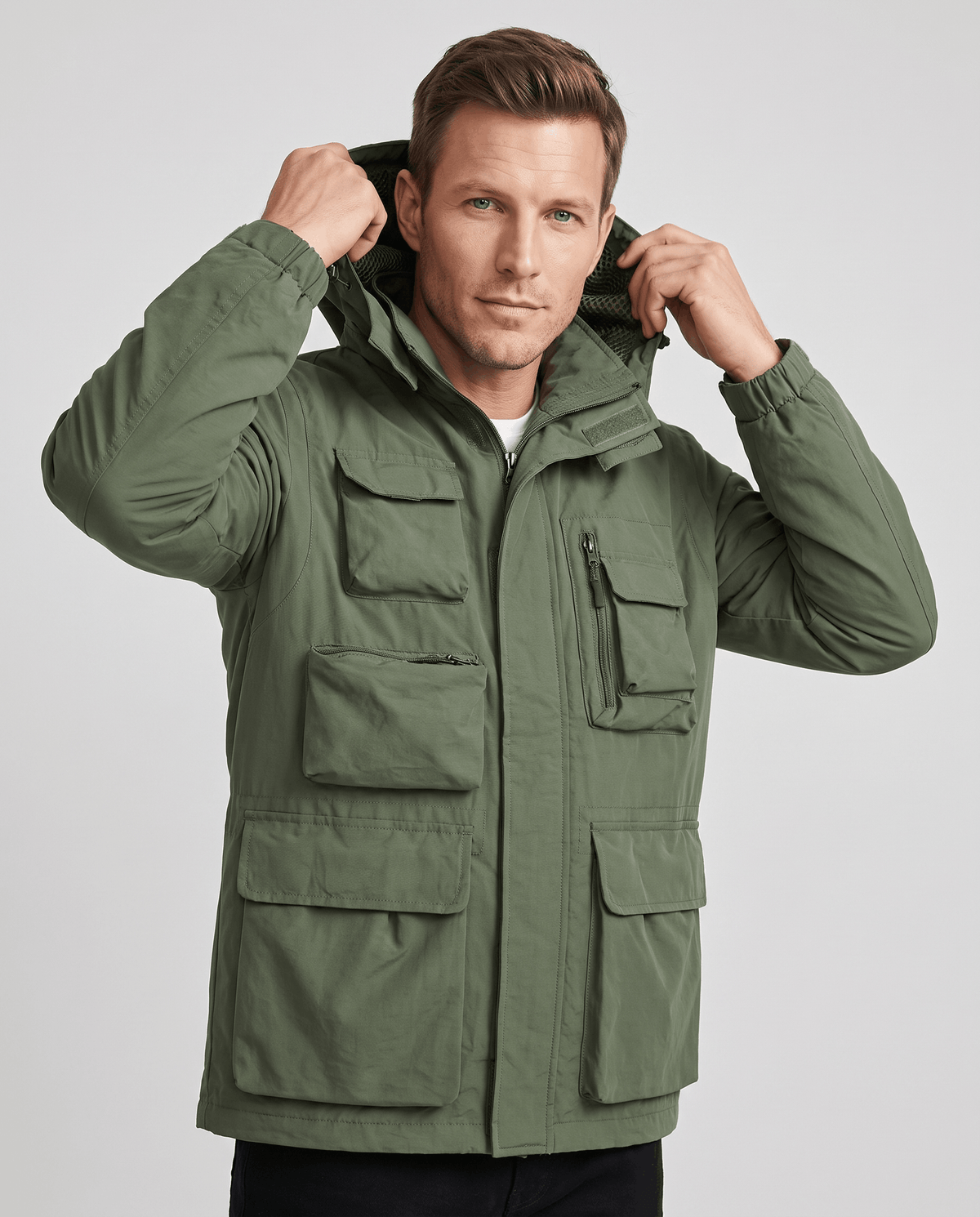 Parka Jacket for Men – Warm Padded Lining, Hooded & Multi-Pocket | Rob