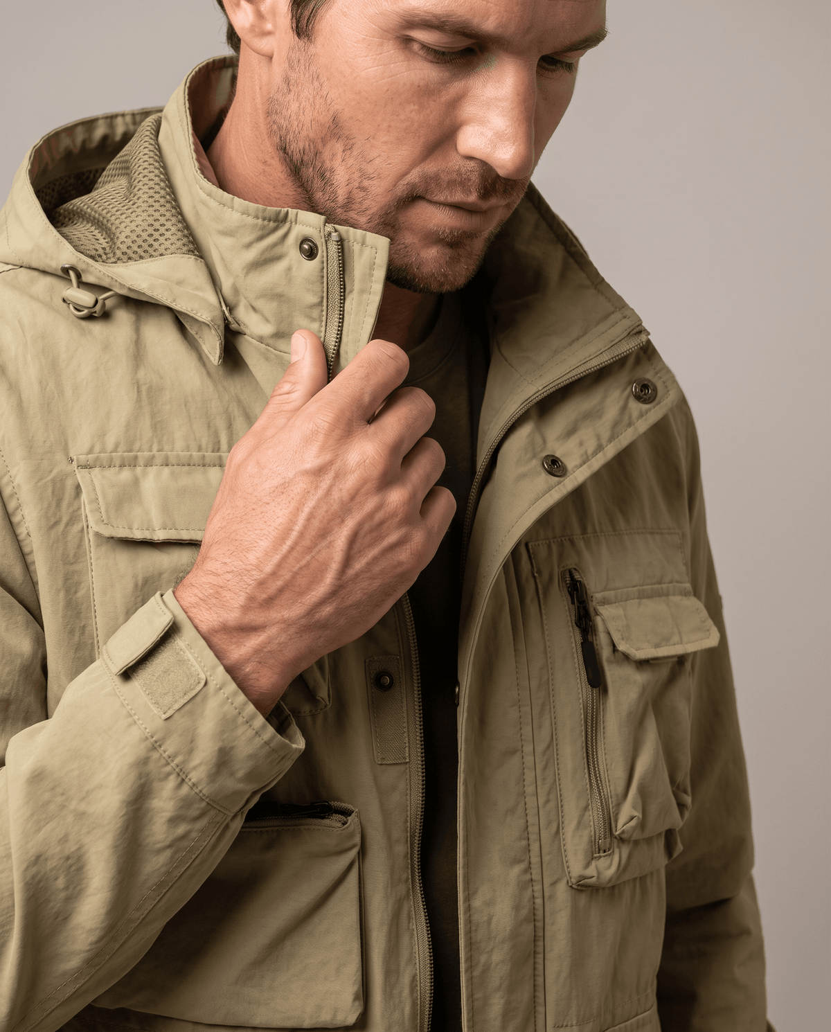 Parka Jacket for Men – Warm Padded Lining, Hooded & Multi-Pocket | Rob