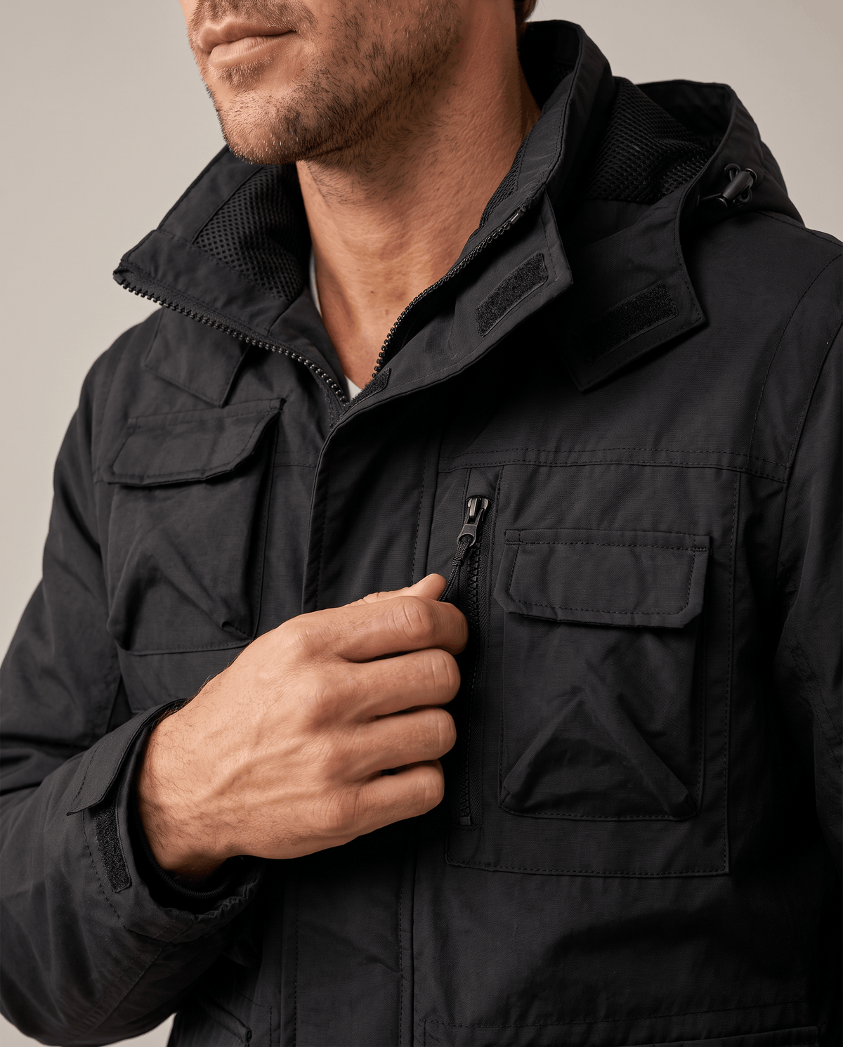 Parka Jacket for Men – Warm Padded Lining, Hooded & Multi-Pocket | Rob