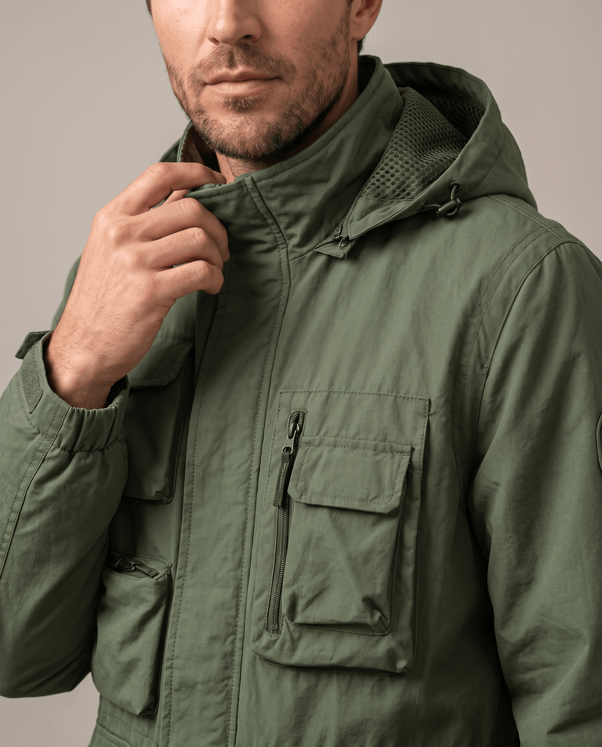 Parka Jacket for Men – Warm Padded Lining, Hooded & Multi-Pocket | Rob