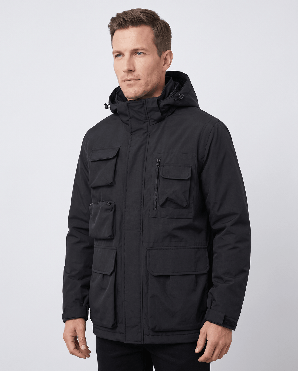 Parka Jacket for Men – Warm Padded Lining, Hooded & Multi-Pocket | Rob