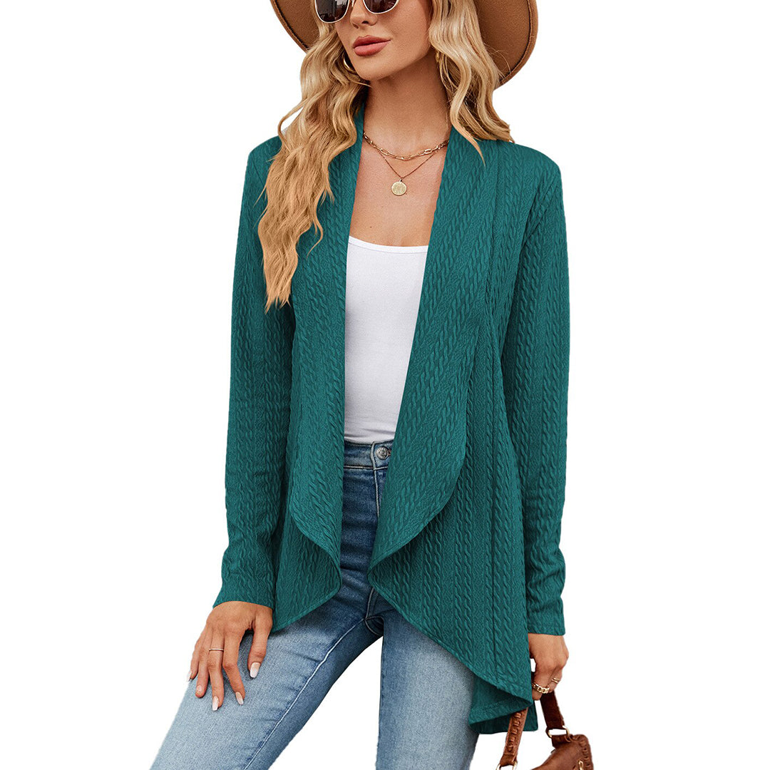 Effie | Cable Knit Waterfall Cardigan