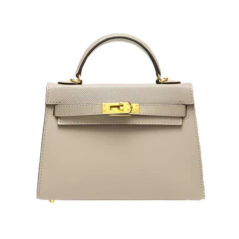 Fiorenza Top Handle Flap Vegan Leather Handbag - Compact Crossbody with Detachable Strap