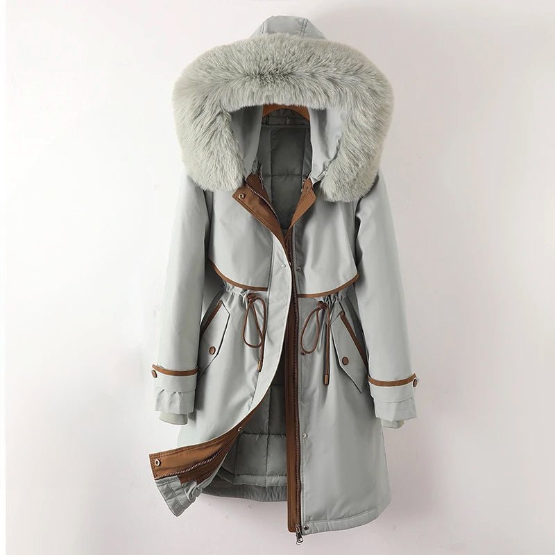 Plush Hood Trim Winter Parka – Cozy Lined & Adjustable Waist | Althea