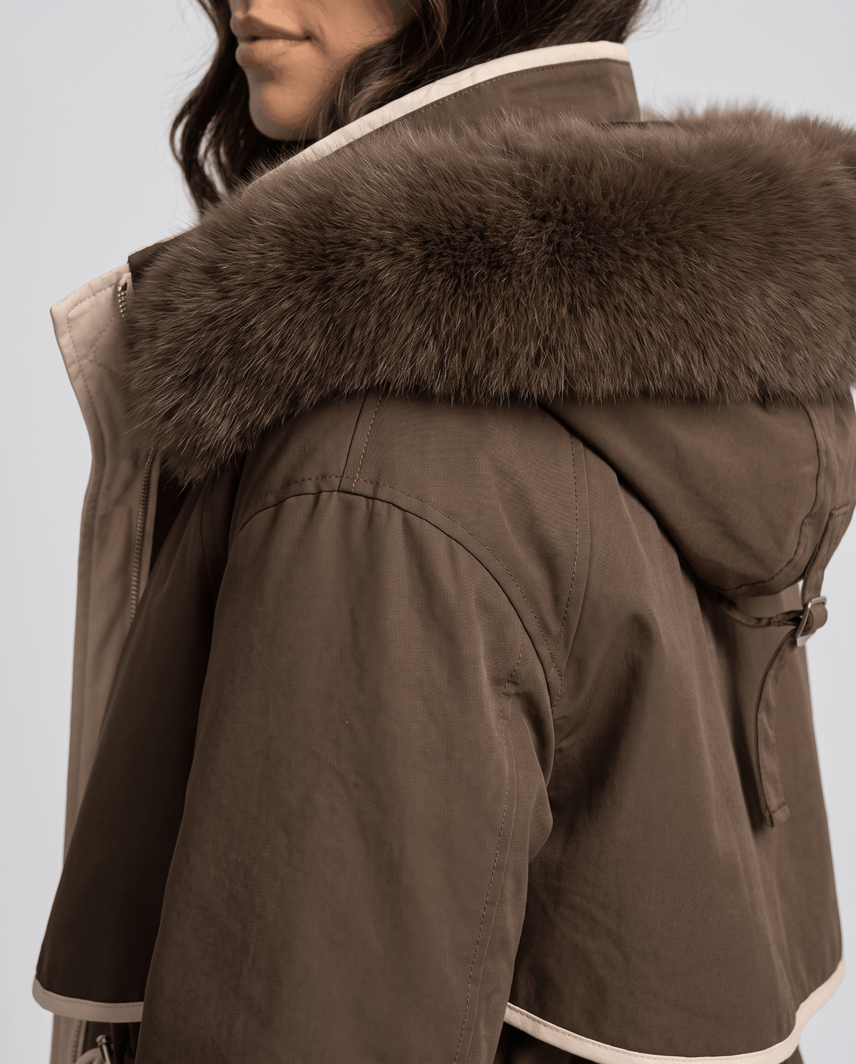 Plush Hood Trim Winter Parka – Cozy Lined & Adjustable Waist | Althea
