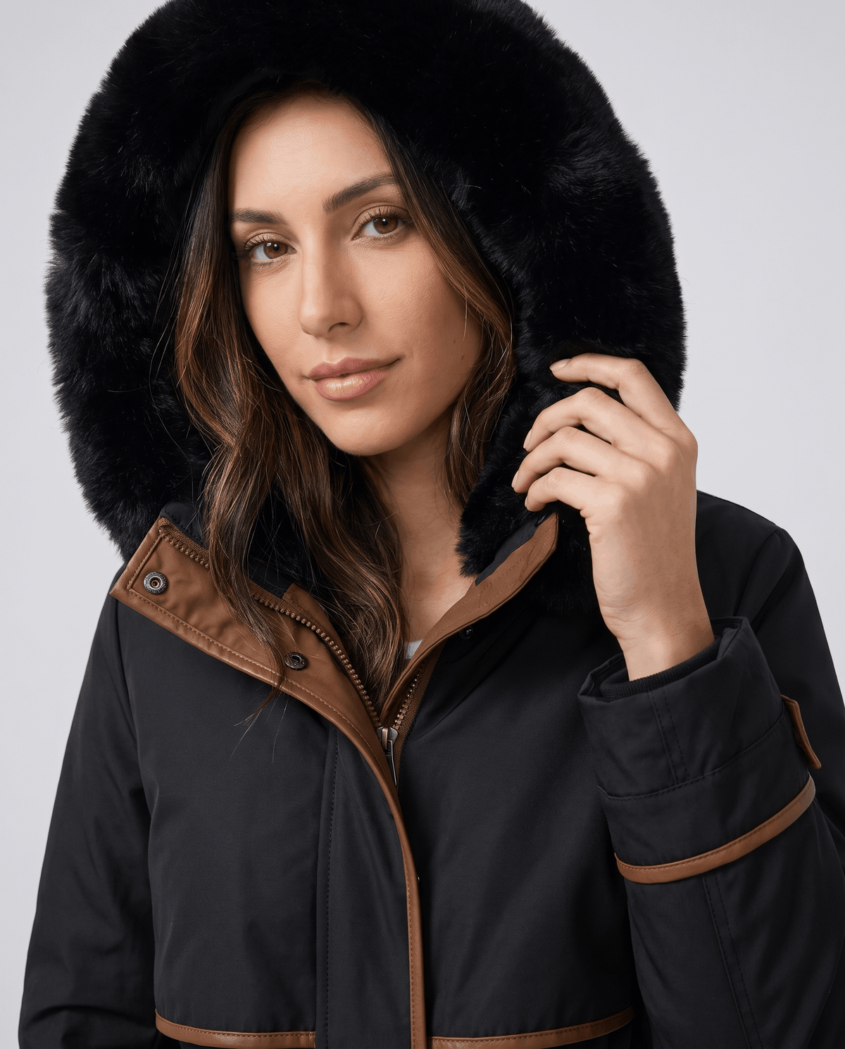 Plush Hood Trim Winter Parka – Cozy Lined & Adjustable Waist | Althea