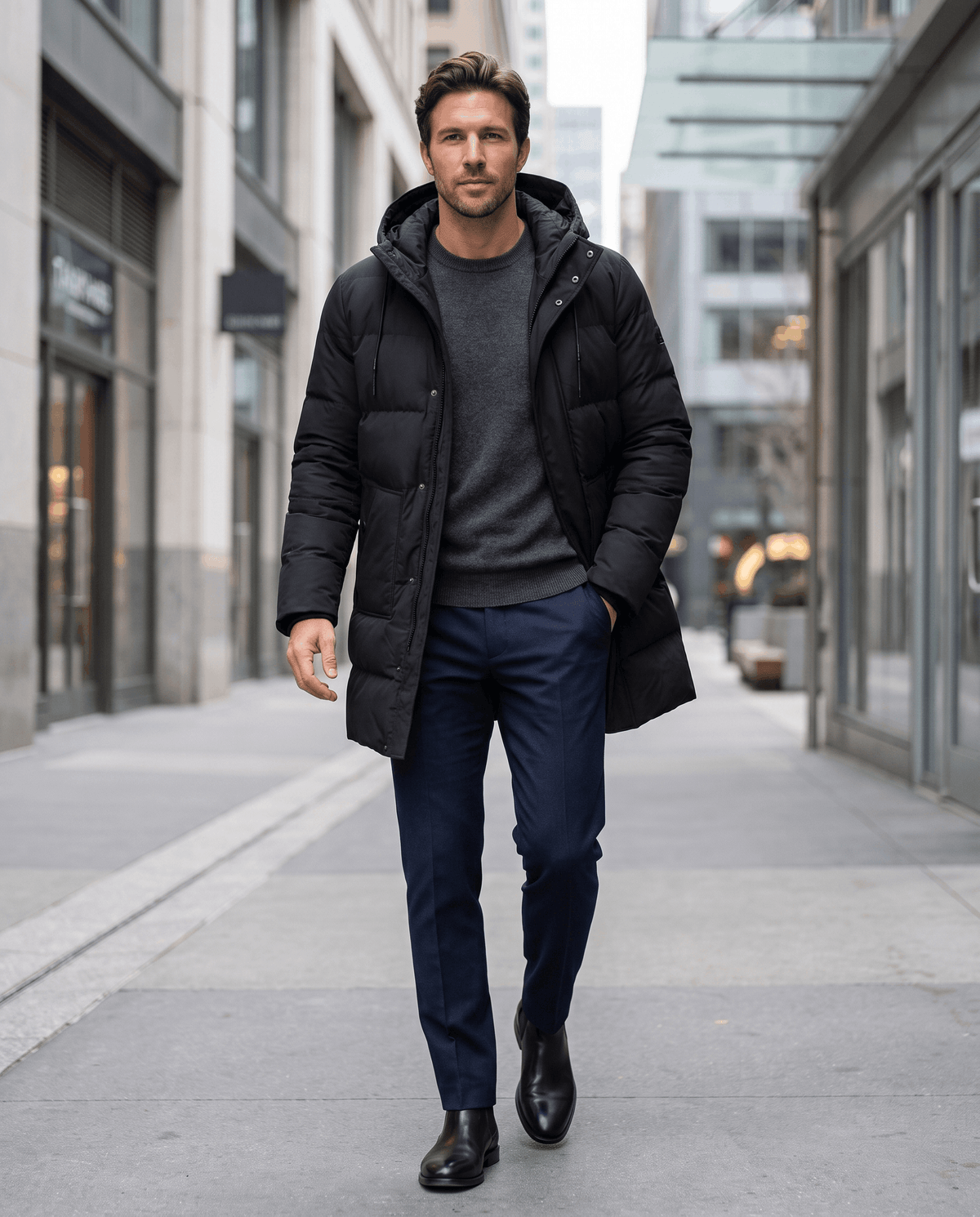 Puffer Parka Jacket for Men – Hooded, Longline & Layer-Friendly | Arlo