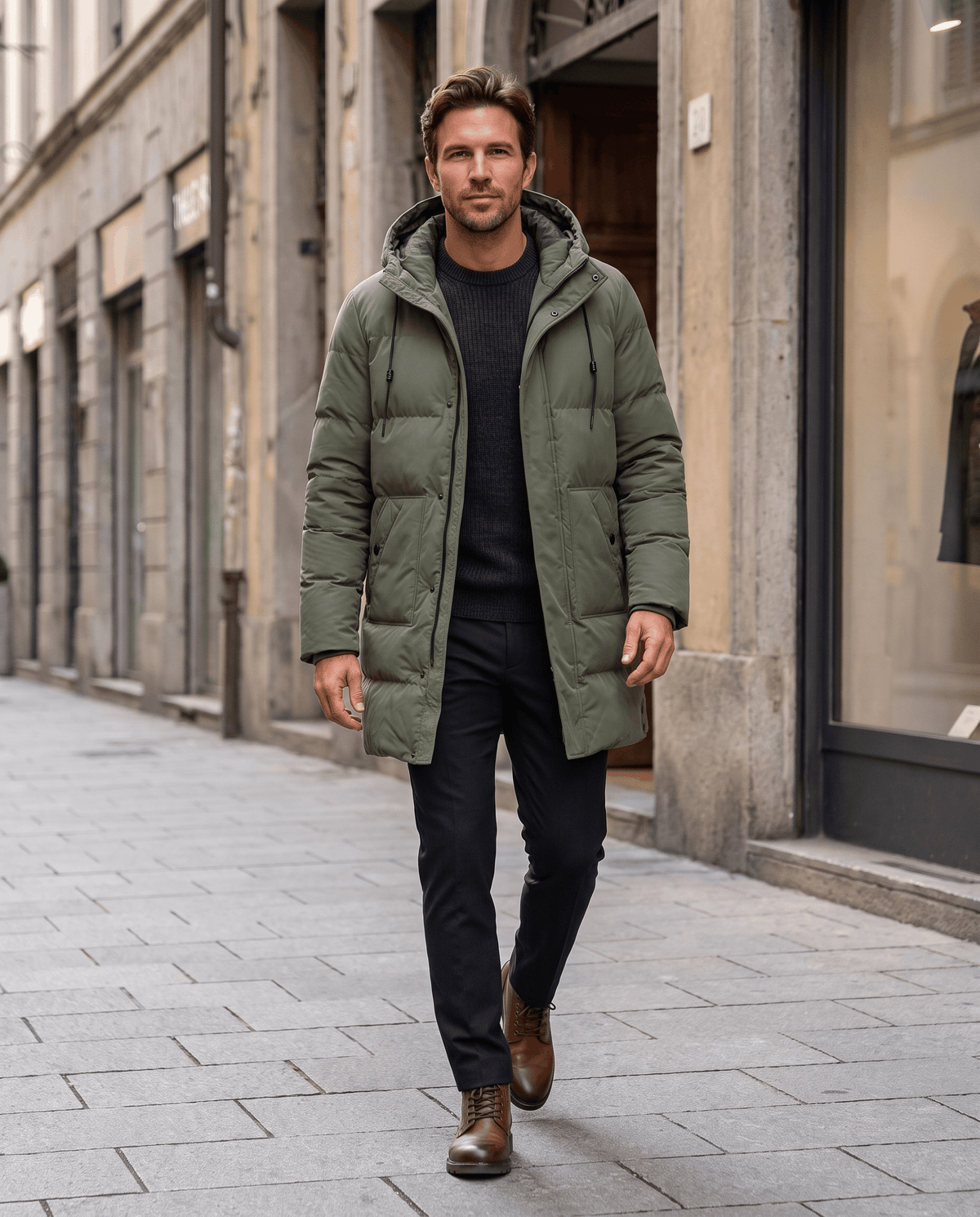 Puffer Parka Jacket for Men – Hooded, Longline & Layer-Friendly | Arlo