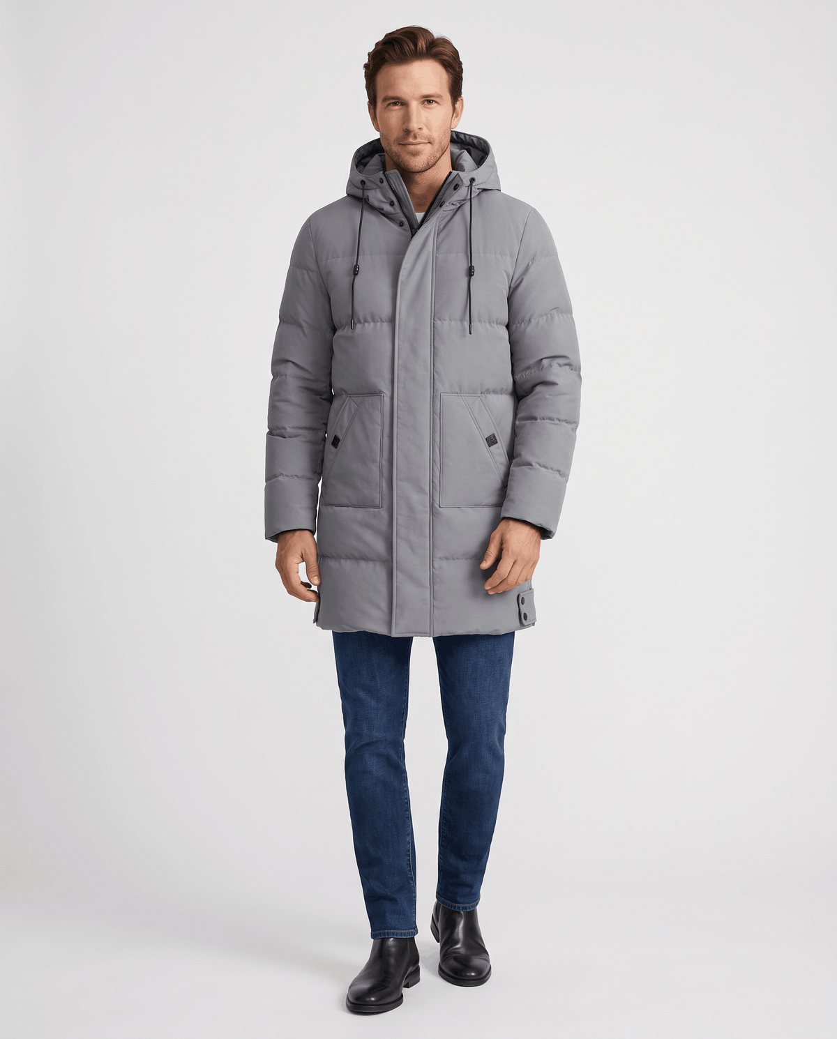 Puffer Parka Jacket for Men – Hooded, Longline & Layer-Friendly | Arlo