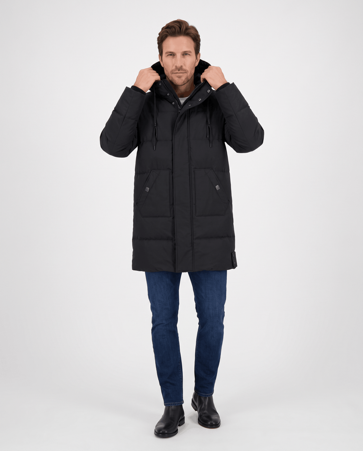 Puffer Parka Jacket for Men – Hooded, Longline & Layer-Friendly | Arlo
