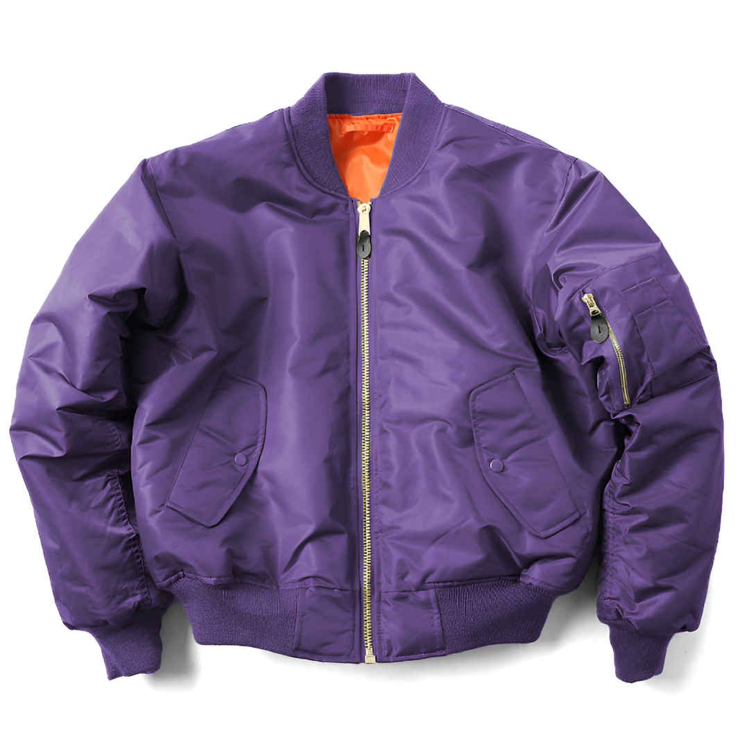 Women's Classic Zip-Up Bomber Jacket with Ribbed Collar and Utility Sleeve Pocket – Relaxed Fit Lightweight Casual Outerwear for Everyday Streetwear and Autumn Spring Layering
