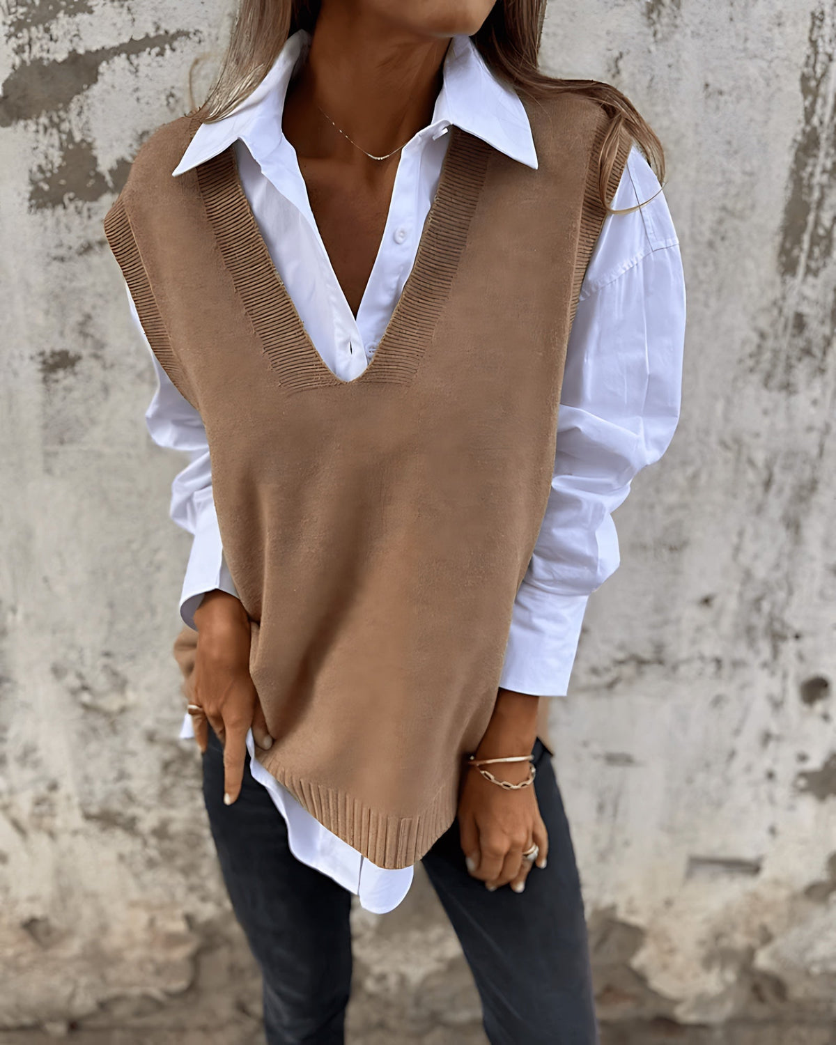 Signe-Hope Deep V Sweater Vest