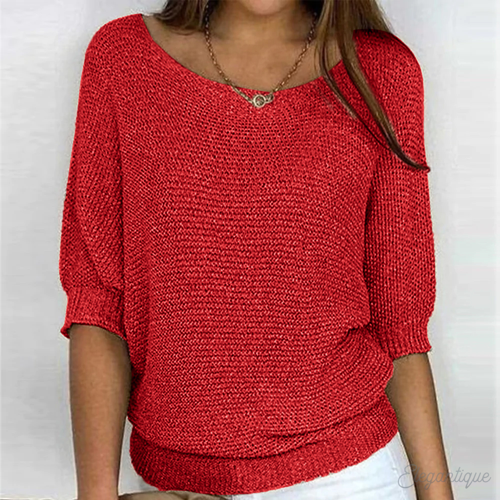 Nell-Jane Wide Sleeve Knit Sweater