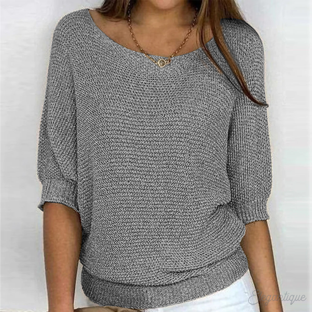 Nell-Jane Wide Sleeve Knit Sweater