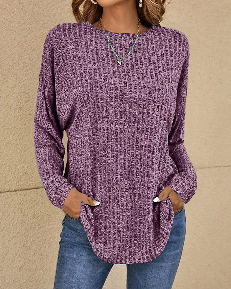Tilda-Anne Waffle Knit Pocket Top