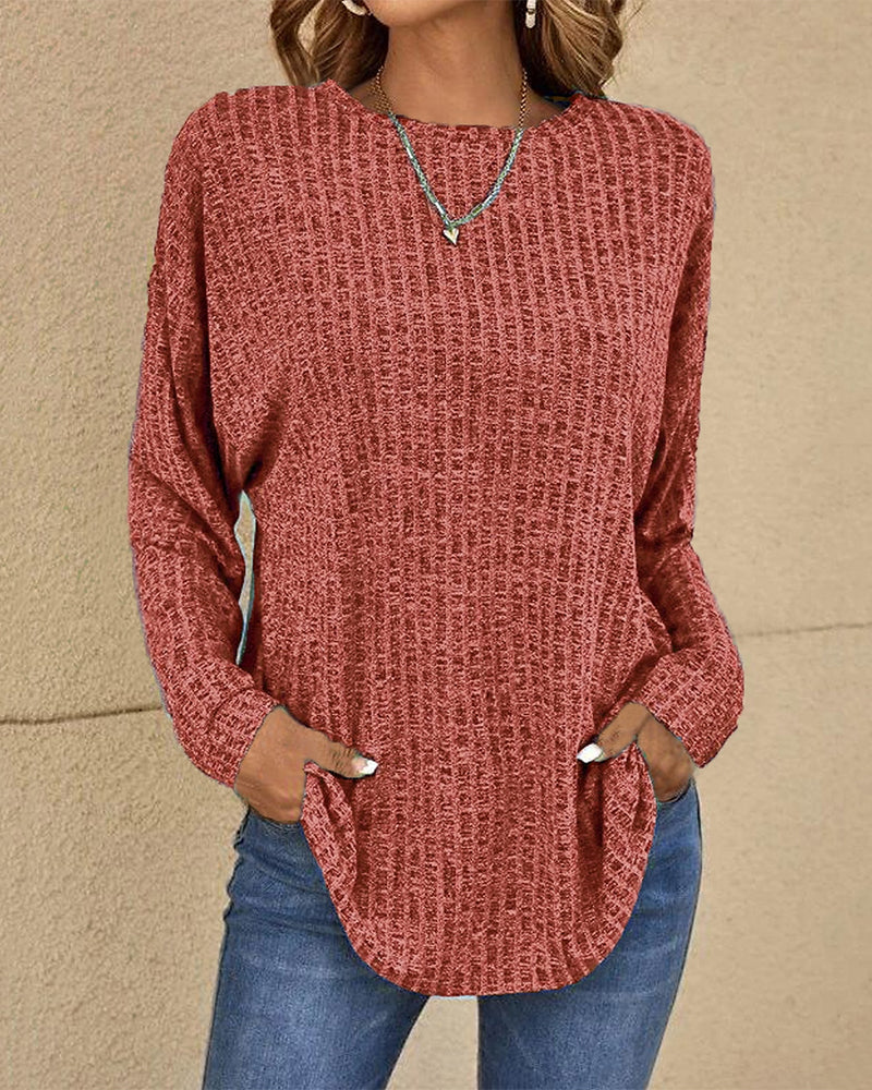 Tilda-Anne Waffle Knit Pocket Top
