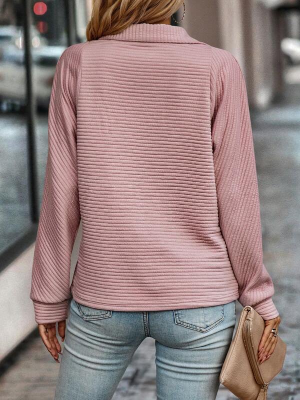 Yvette Ribbed Half-Zip Pullover