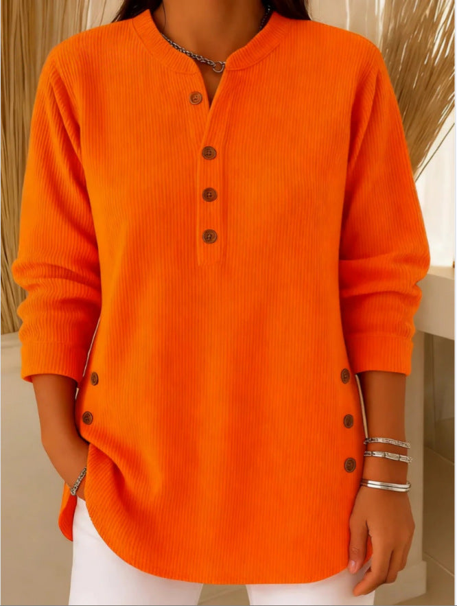 Nerys-Skye Ribbed Henley Tunic