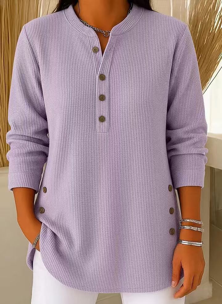 Nerys-Skye Ribbed Henley Tunic