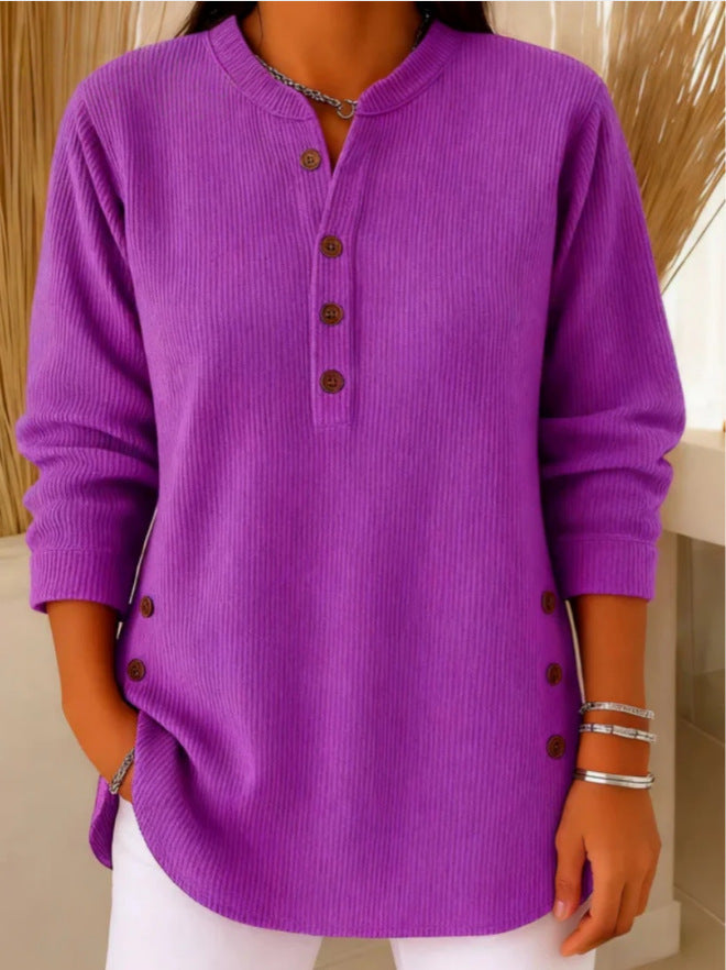 Nerys-Skye Ribbed Henley Tunic