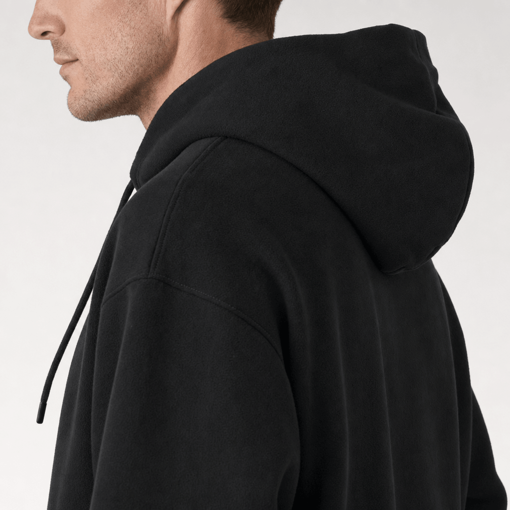 Romeo Brushed Fleece Hoodie – Midweight Drawstring Kangaroo Pockets Relaxed Pullover