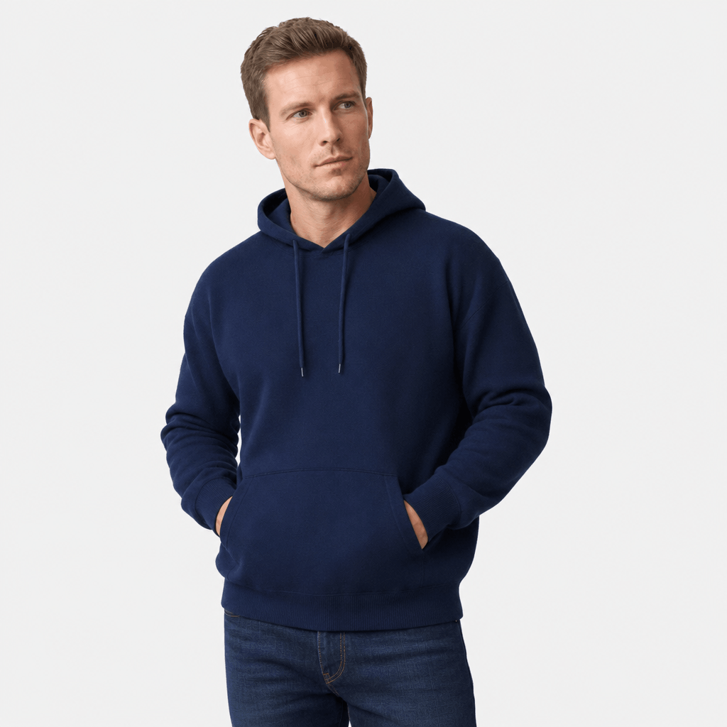 Romeo Brushed Fleece Hoodie – Midweight Drawstring Kangaroo Pockets Relaxed Pullover