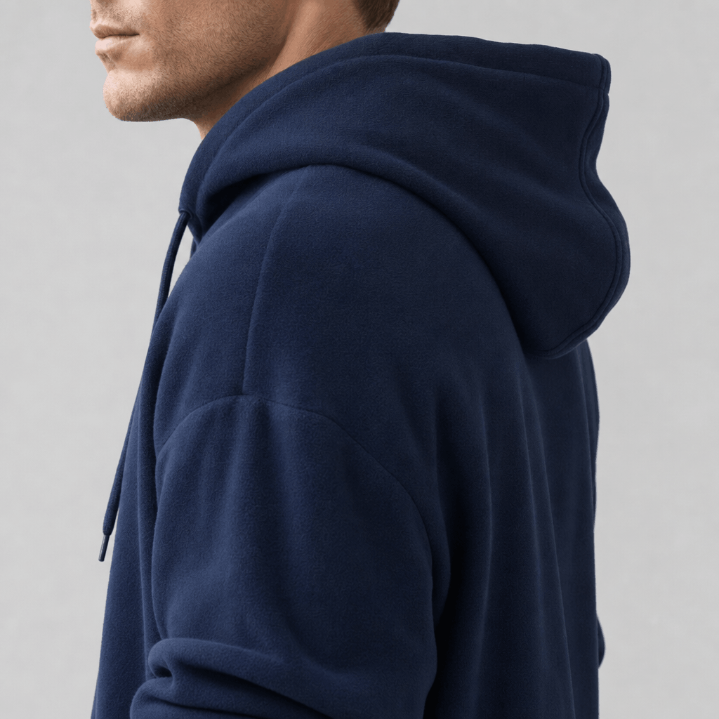 Romeo Brushed Fleece Hoodie – Midweight Drawstring Kangaroo Pockets Relaxed Pullover