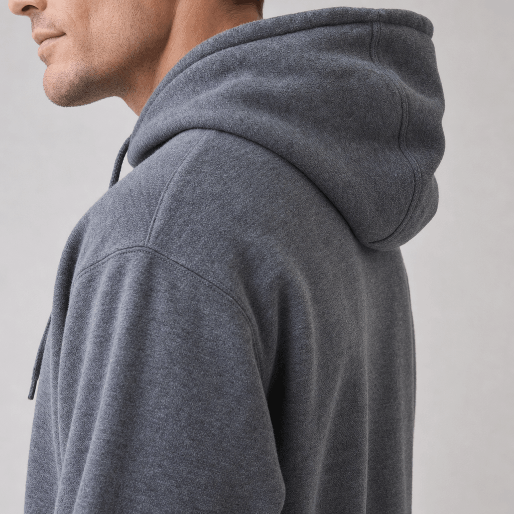 Romeo Brushed Fleece Hoodie – Midweight Drawstring Kangaroo Pockets Relaxed Pullover
