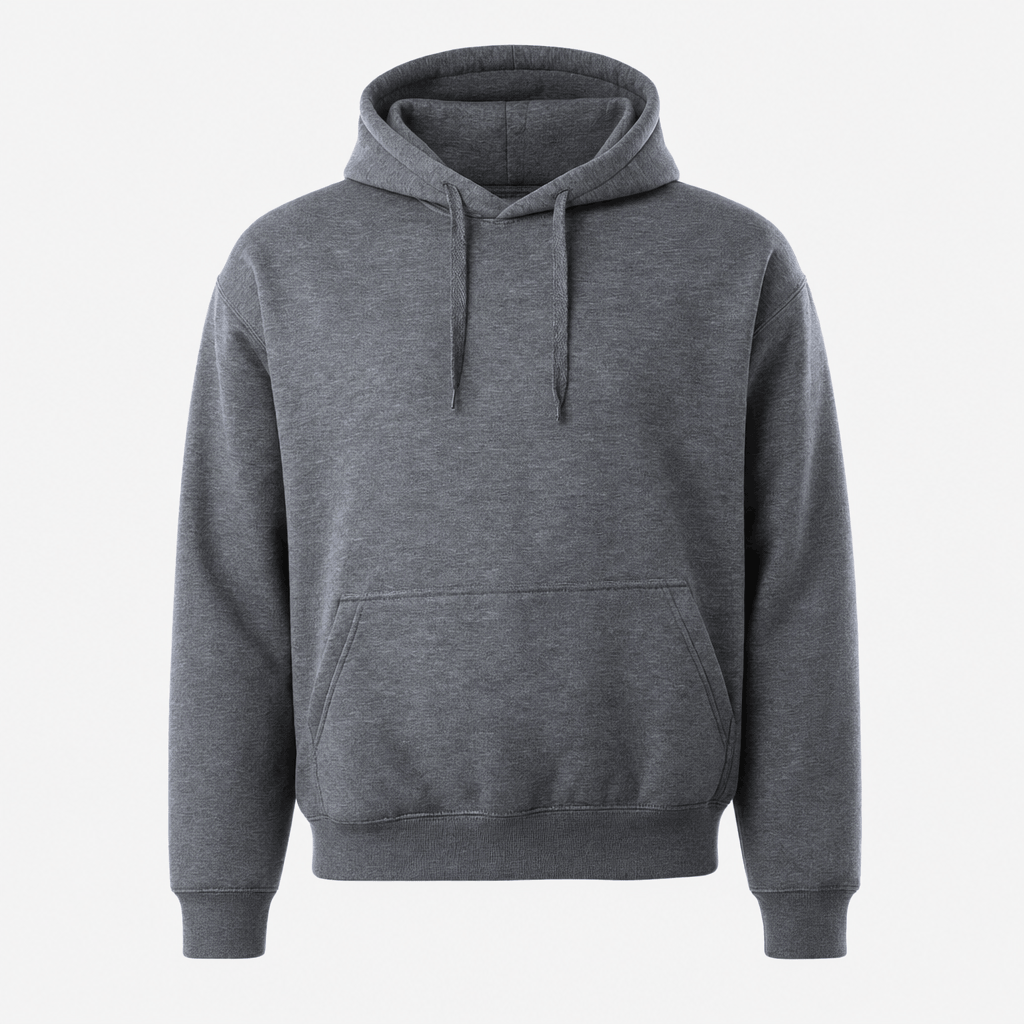 Romeo Brushed Fleece Hoodie – Midweight Drawstring Kangaroo Pockets Relaxed Pullover