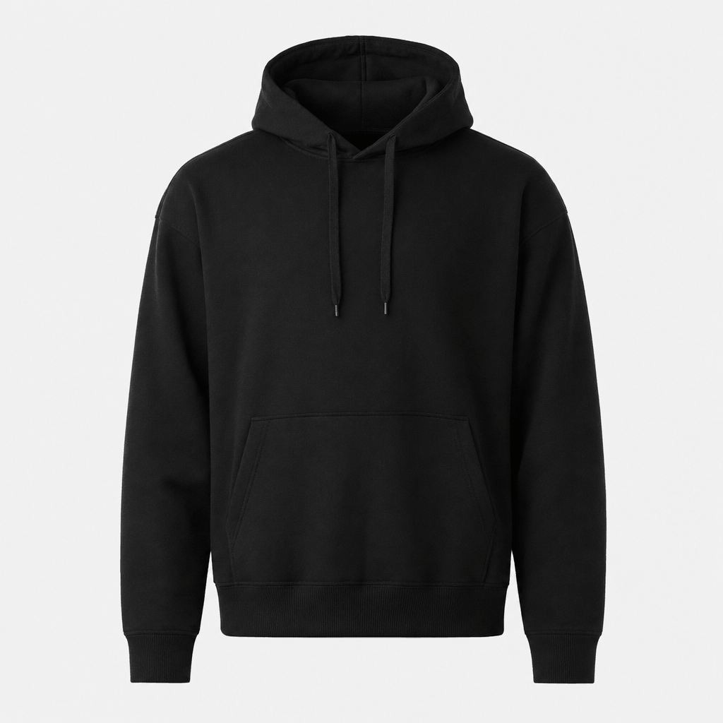 Romeo Brushed Fleece Hoodie – Midweight Drawstring Kangaroo Pockets Relaxed Pullover