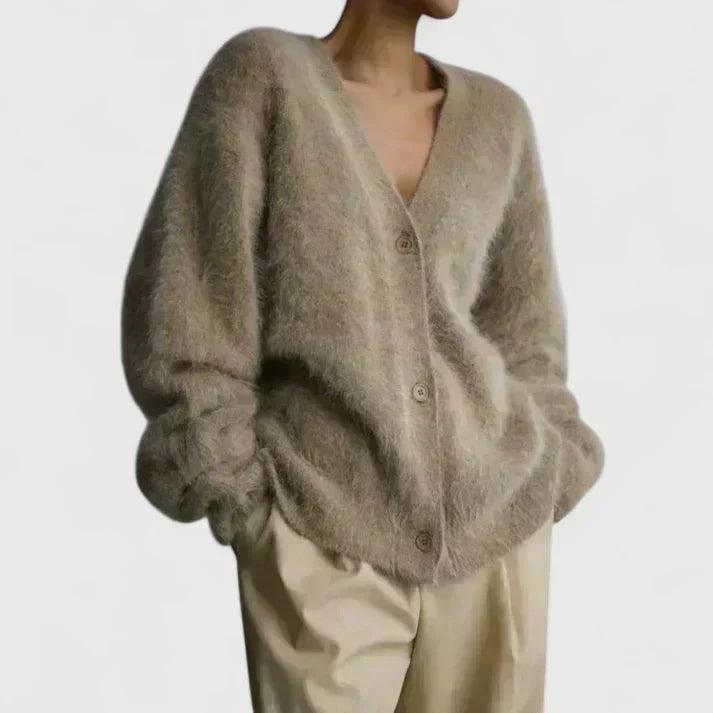 Willa | Mohair-Style V-Neck Cardigan