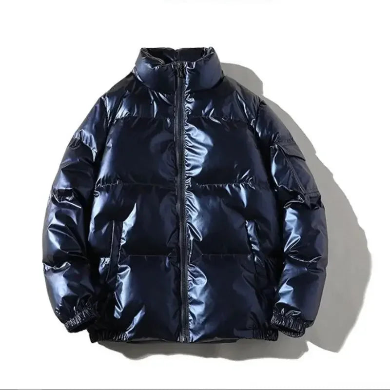 Women’s High-Shine Puffer Winter Jacket – Quilted Zip-Up Insulated Outerwear for Cold-Weather Travel Weekend and Everyday Seasonal Styling