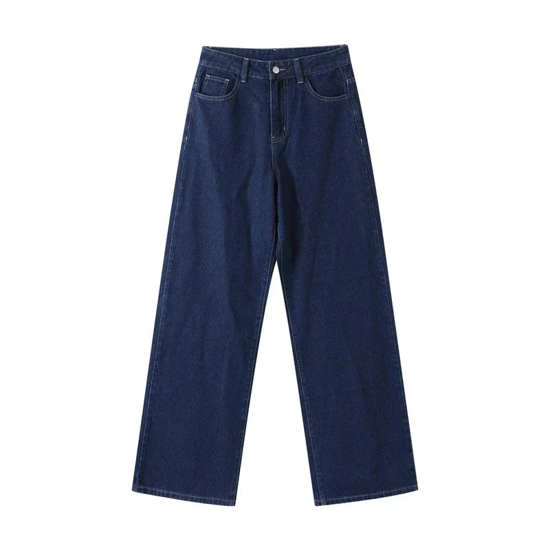 Women's Belted Denim Jacket and Wide-Leg Trousers Set – Relaxed Utility Style for Everyday Casual Wear
