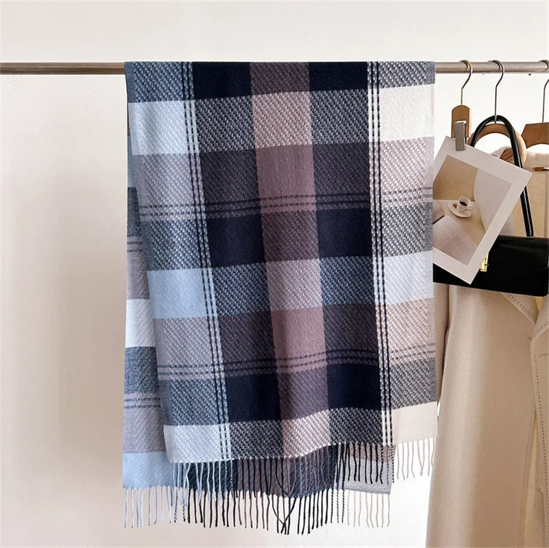 Arvella Plaid Tassel Scarf