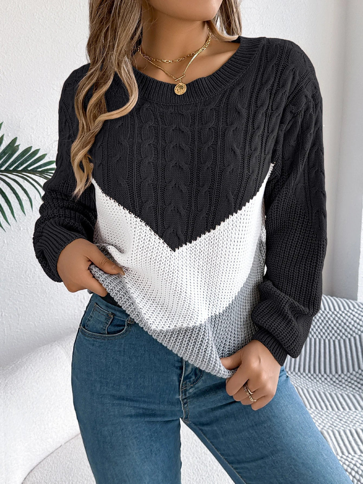 Beatrix | Chevron Stitch Sweater