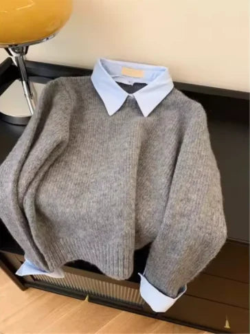 Sovana Layered Collar Sweater