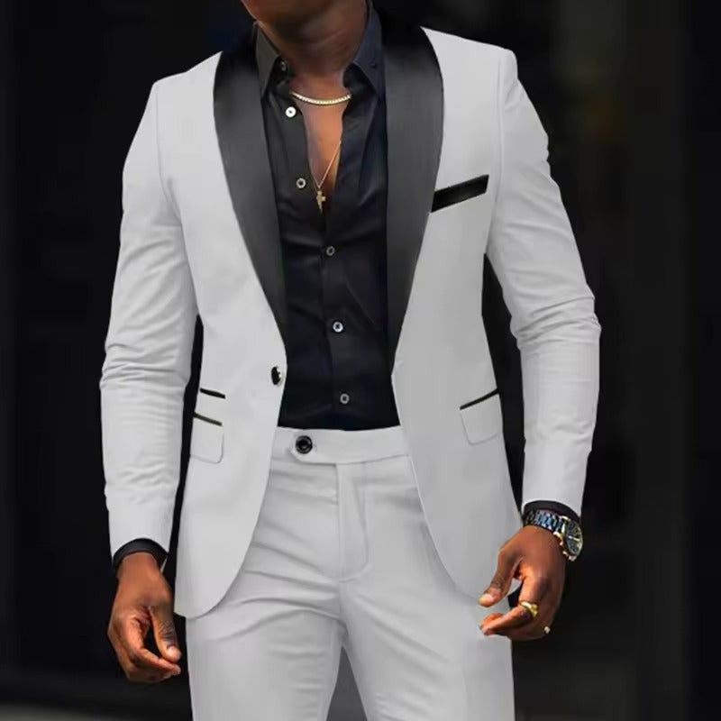 Men's Slim Fit Suit | Two Piece Formal Jacket and Trousers