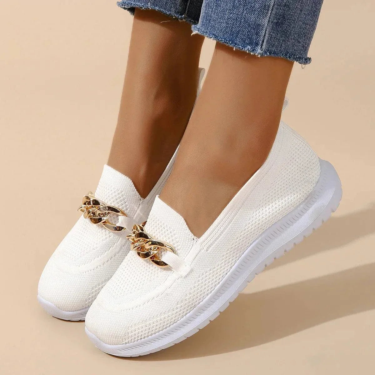 Aurelia Gold Knot Loafers
