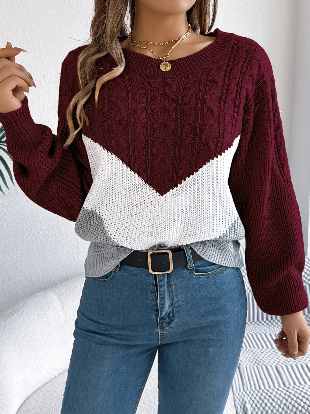 Beatrix | Chevron Stitch Sweater