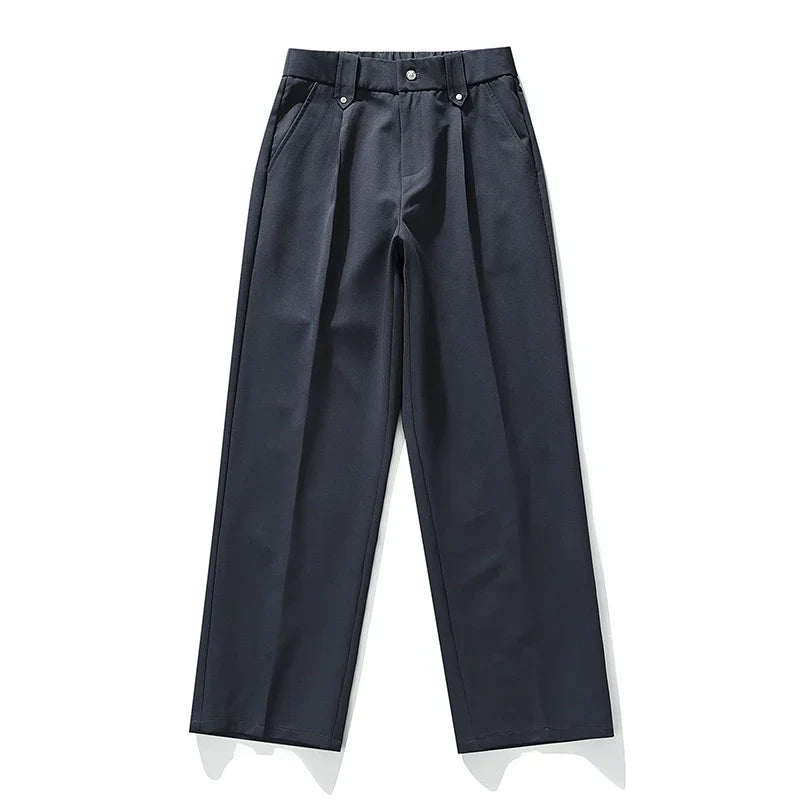 Men’s Pleated Wide Leg Dress Pants