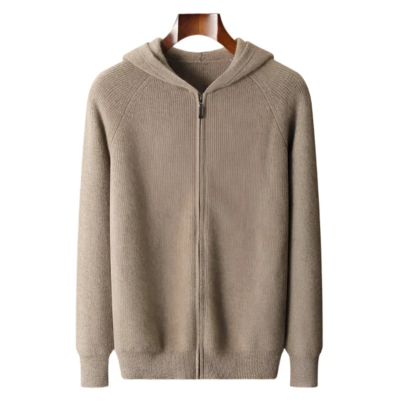 Alsten Merino Wool Zip-Up Sweater