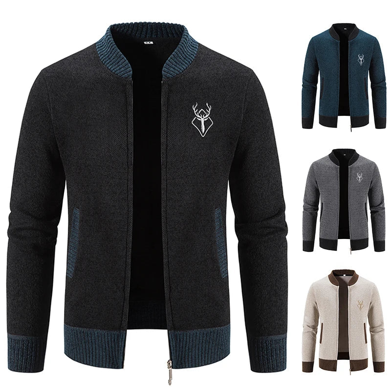 DEER ICON KNIT CARDIGAN FOR MEN