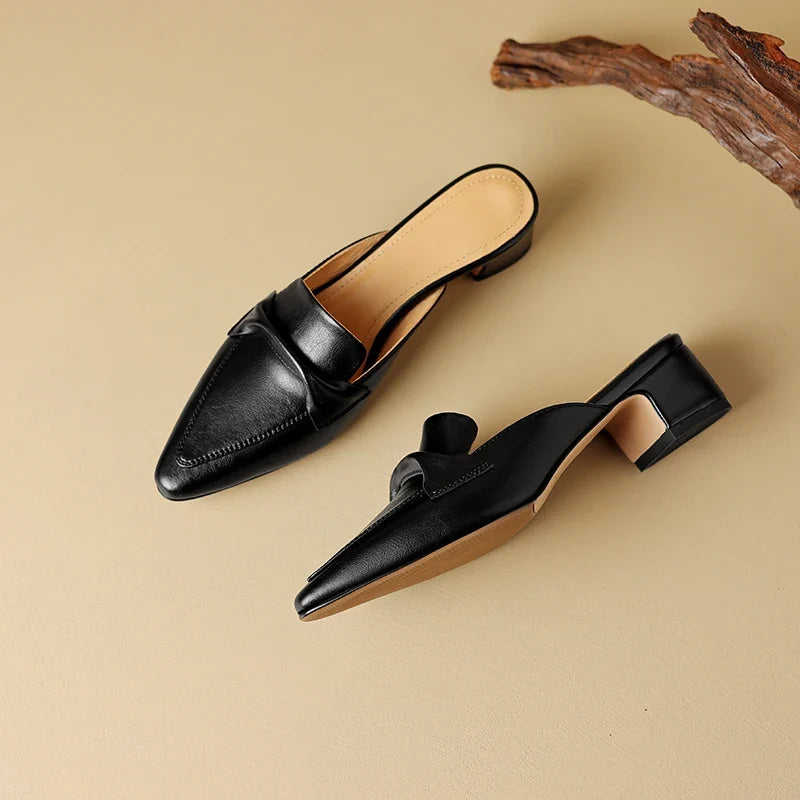 Victoria Leather Mules