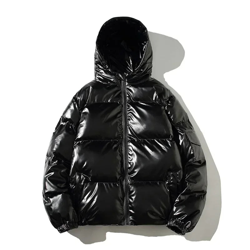 Women’s High-Shine Puffer Winter Jacket – Quilted Zip-Up Insulated Outerwear for Cold-Weather Travel Weekend and Everyday Seasonal Styling