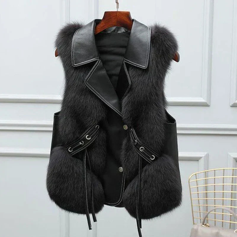 Kendall | Women's Fluffy Faux Fur Gilet with Lightweight Casual for Layering Vest