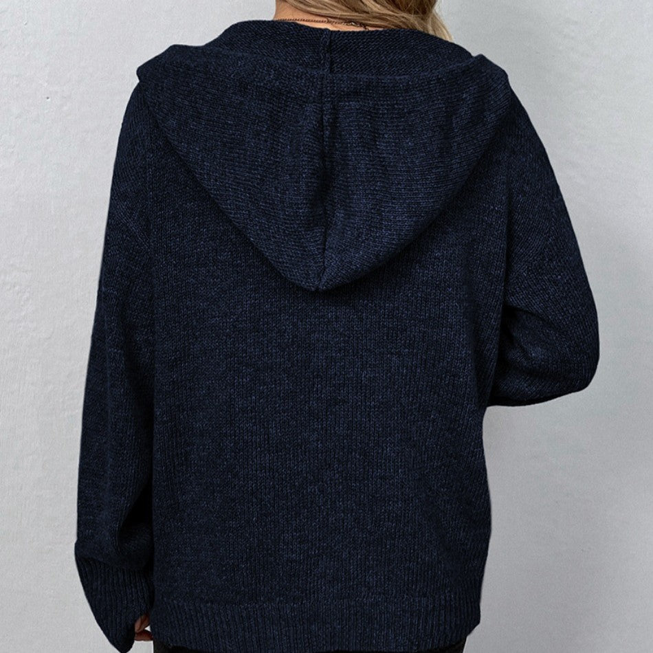 Women's Ribbed Knit Cardigan | Button-Front Winter Layer
