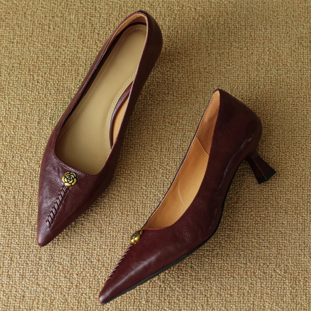 Mary Ann Leather Heels