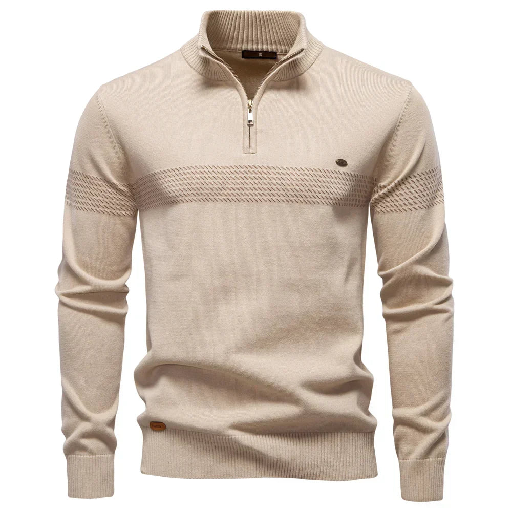 CLASSIC HALF-ZIP KNIT SWEATER FOR MEN