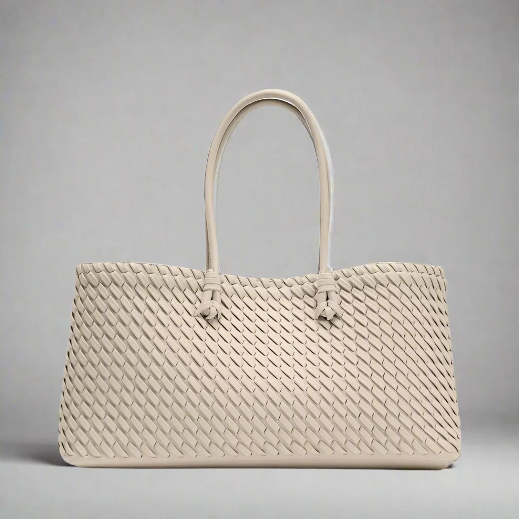 Daria Woven Leather Handbag