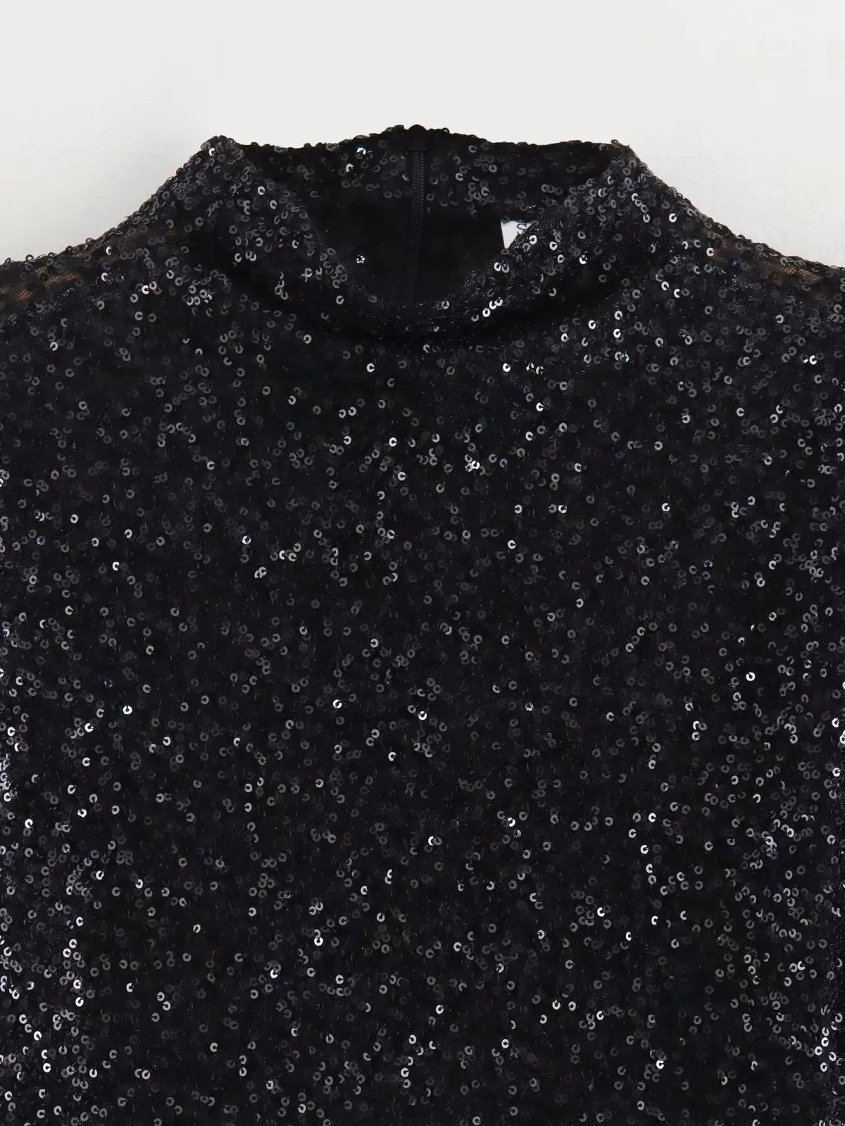 Shimmer Mini Dress with Padded Shoulders Unisex